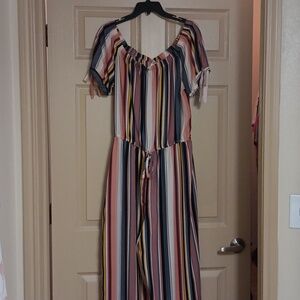 Xhilaration Multicolor Striped Jumpsuit